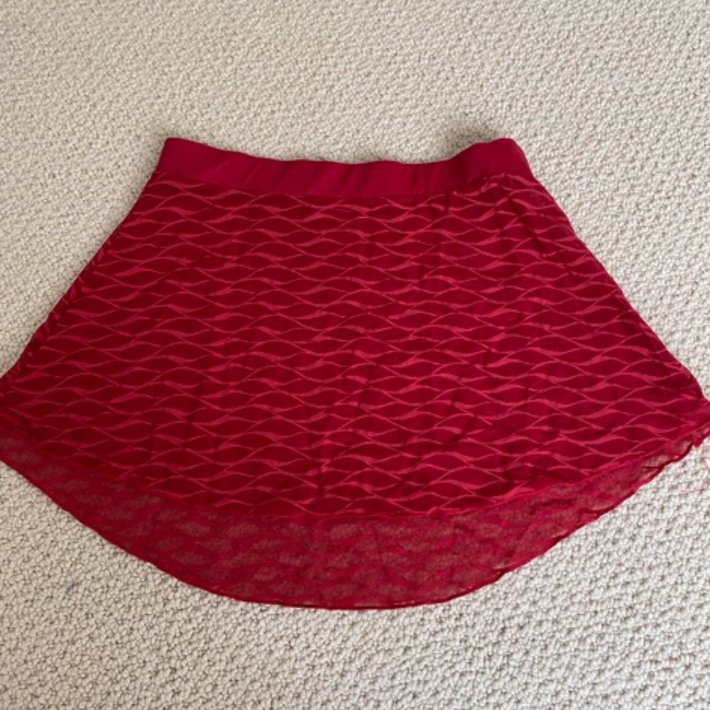 Medium Capezio Red Mesh Ballet Skirt